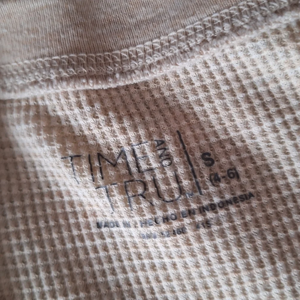Time and Tru  long sleeve Waffle top